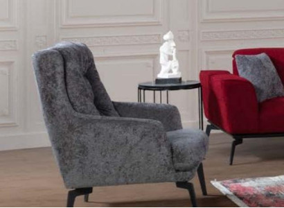 Armchair Single Seater Luxury Upholstery Furniture Living room Armchair Textile Lounge